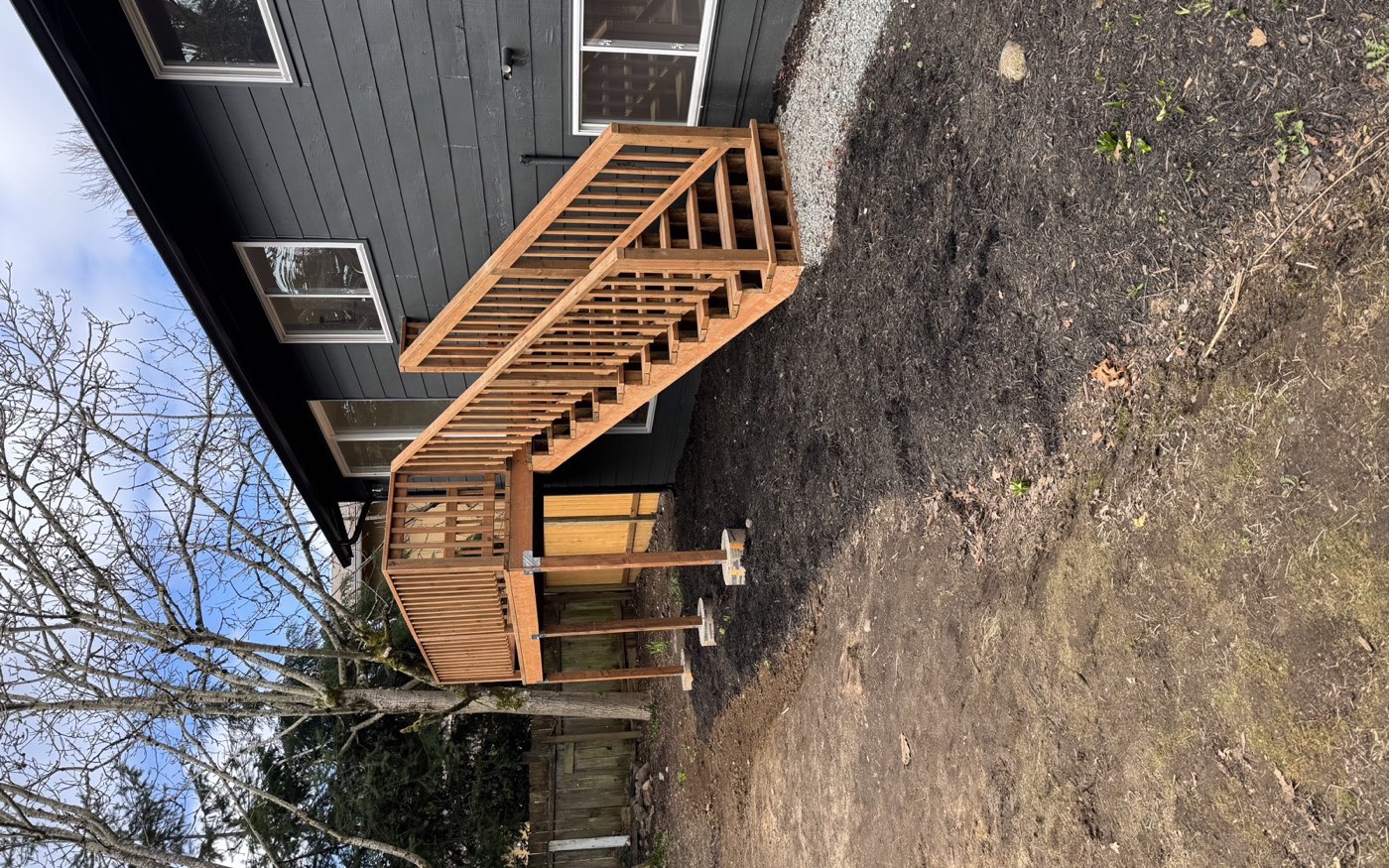 Backyard deck rebuild after