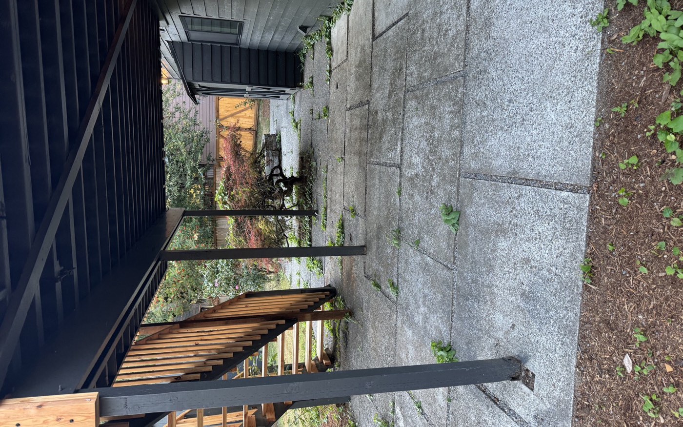Cedar deck build after