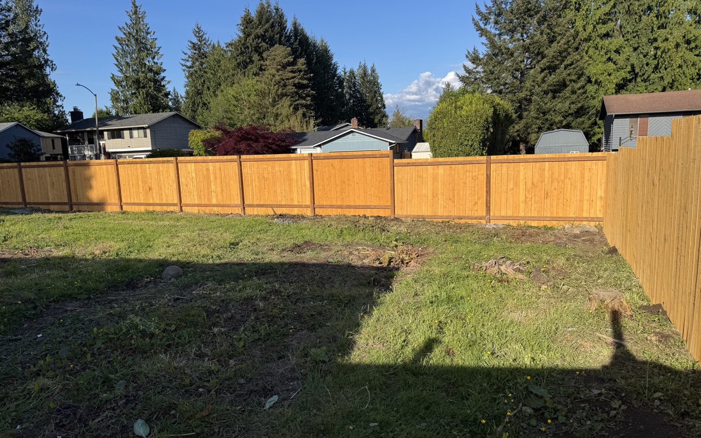 Yard fence replacement after