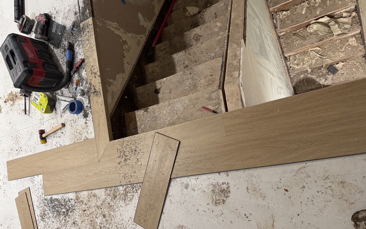 Custom stair railing after